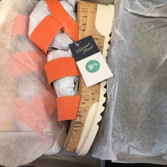 NIB Universal Thread Benni Heels Contoured Footbed for Support - Orange - 9 1/2 - Picture 6 of 8